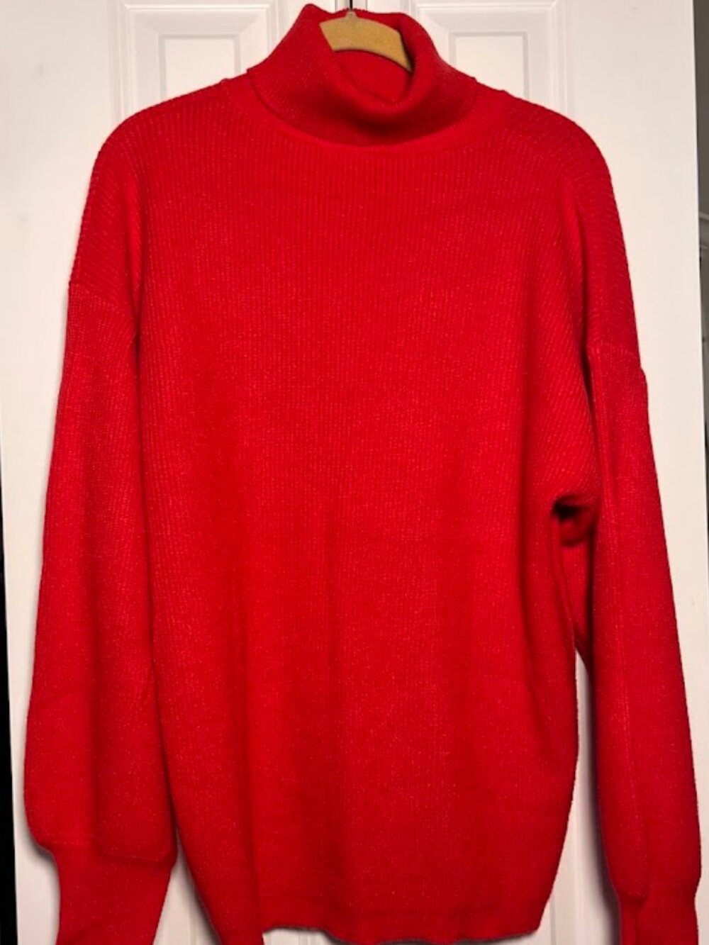 Andthewhy Red Turtleneck Long Sleeve Knit Sweater Size M/L